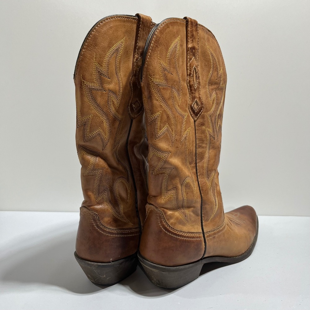 Nocona Leather Western Cowboy Boots Pointed Toe Women 7.5B Cowgirl Country Rodeo - Picture 3 of 11